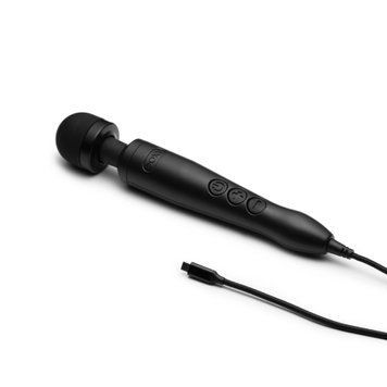 Вібромасажер DOXY3 USB-C Massager MATTE BLACK, кабель USB-C, регульована інтенсивність, компактний SX2453 фото