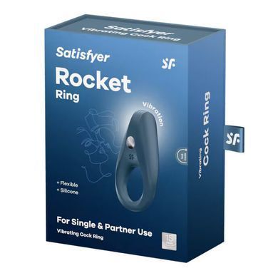 Ерекційне віброкільце Satisfyer Rocket Ring з подовженим стимулятором клітора, перезаряджуване SO2737 фото