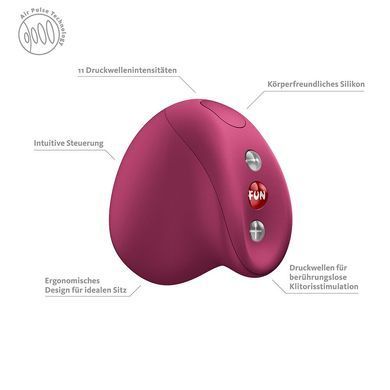Вакуумний стимулятор Fun Factory MEA Wine Red, унікальні режими, функція посторгазм SX4236 фото