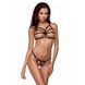 Трусики стрінги зі стреп Passion Exclusive ARMANDA THONG L/XL, black PS26804 фото 1