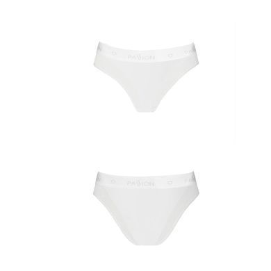 Трусики з прозорою вставкою Passion PS002 PANTIES XL, white SO4198 фото