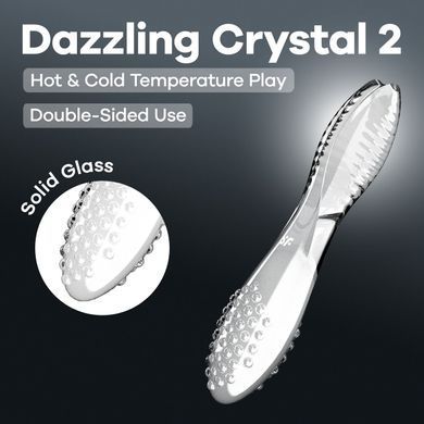 Двосторонній скляний дилдо Satisfyer Dazzling Crystal 2 Transparent SX3550 фото