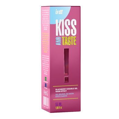Масажний гель Intt KISS AND TASTE! Blackberry (55 мл) зі смаком ожини, легкий зігрівальний ефект SX2660 фото