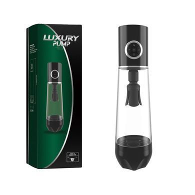 Автоматична вакуумна помпа Men Powerup Luxury Pump з вібромасажем SX4045 фото