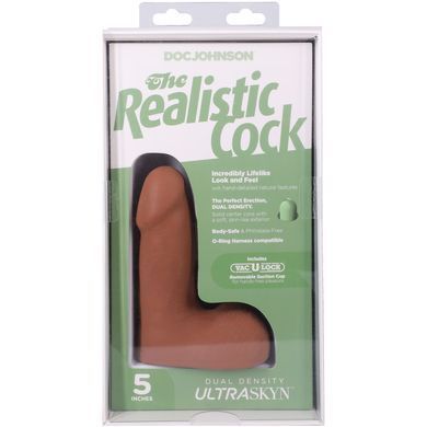 Фалоімітатор Doc Johnson The Realistic Cock ULTRASKYN - 5 Inch with Balls Caramel SX4475 фото