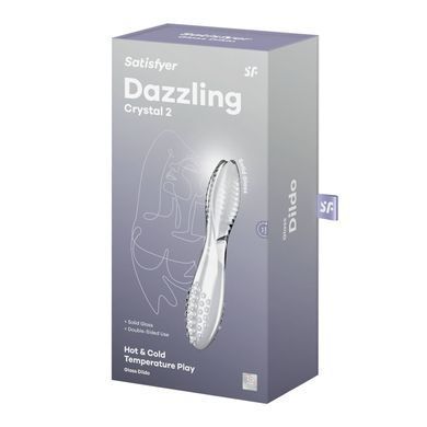Двосторонній скляний дилдо Satisfyer Dazzling Crystal 2 Transparent SX3550 фото