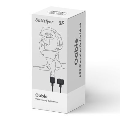 Зарядка (запасний кабель) для іграшок Satisfyer USB charging cable Black (відкрите паковання!!!) SO7792-R фото