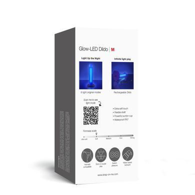 Дилдо, що світиться Strap-On-Me Glow-LED Dildo Purple - M SX2851 фото