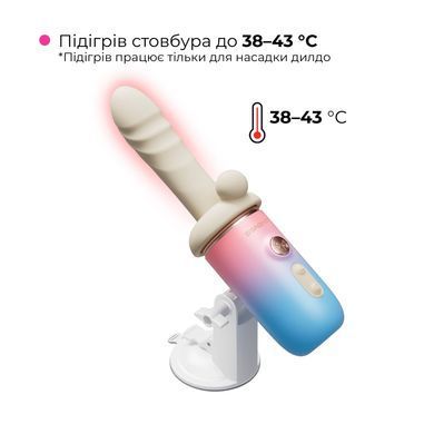 Смарт-міні секс-машина Lovense Spinel імітація фрикцій, підігрів, 3 насадки, на присосці SX3316 фото