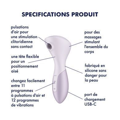 Вібромасажер Satisfyer Wand-erful з вакуумною кліторальною стимуляцією SX3833 фото