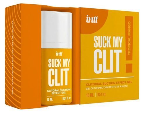 Смоктайзер для клітора Intt Suck My Clit Tropical Mango (15 мл), манго, гель з ефектом посмоктування SX4003 фото