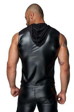 Чоловіча безрукавка з капюшоном Noir Handmade H062 Hooded Shirt, L, мокрий ефект SX0111 фото