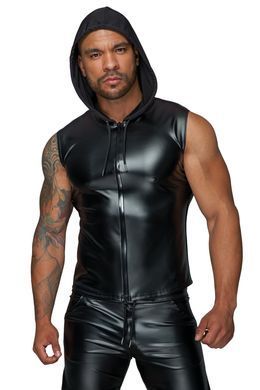 Чоловіча безрукавка з капюшоном Noir Handmade H062 Hooded Shirt, L, мокрий ефект SX0111 фото