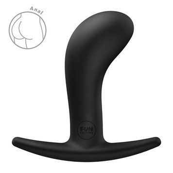 Анальна пробка Fun Factory BOOTIE M Black, діаметр 3,3 см, тонкий обмежувач SX3730 фото