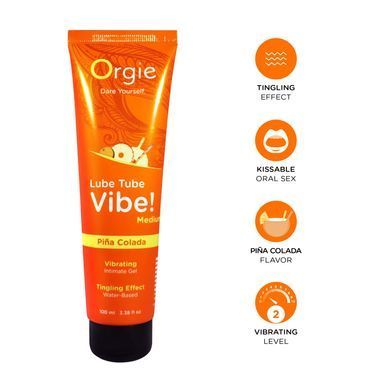 Вібролубрикант Orgie Lube Tube Vibe! Pina Colada 100 мл SX3135 фото