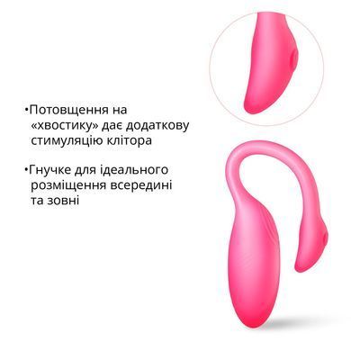 Смарт-віброяйце Magic Motion Flamingo Max Pink 2 в 1: віброяйце та тренажер Кегеля, 10 режимів SX2194 фото