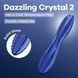 Двосторонній скляний дилдо Satisfyer Dazzling Crystal 2 Blue SX3551 фото 6