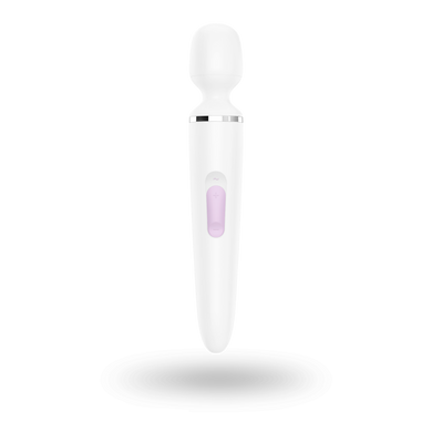 Вібромасажер Satisfyer Wand-er Woman (White/Chrome), водонепроникний, потужний, розмір XXL SO3458 фото