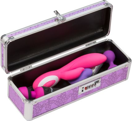 Кейс для зберігання секс-іграшок BMS Factory - The Toy Chest Lokable Vibrator Case Purple з кодовим SO5562 фото