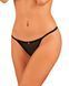 Прозорі стрінги з доступом Obsessive Celia Noir crotchless thong M/L SO7872 фото 3