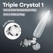 Тристоронній скляний дилдо Satisfyer Triple Crystal 1 Transparent SX3552 фото 6