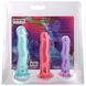 Набір фалоімітаторів Doc Johnson Crystal Jellies - Dong Starter Set - Purple, Pink, Green SX4425 фото 15