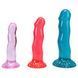 Набір фалоімітаторів Doc Johnson Crystal Jellies - Dong Starter Set - Purple, Pink, Green SX4425 фото 1
