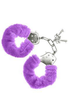 Наручники S Pleasures Furry Cuffs Purple з пухнастим оздобленням, 2 ключі в комплекті SX1642 фото
