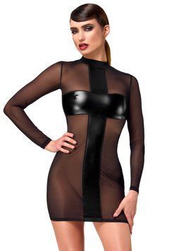 Сукня Noir Handmade F369 Crossfire Mesh & Wetlook Mini dress S SX4099 фото