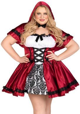 Еротичний костюм Червоної шапочки Leg Avenue Gothic Red Riding Hood 3X&ndash;4X, сукня, накидка SO9127 фото