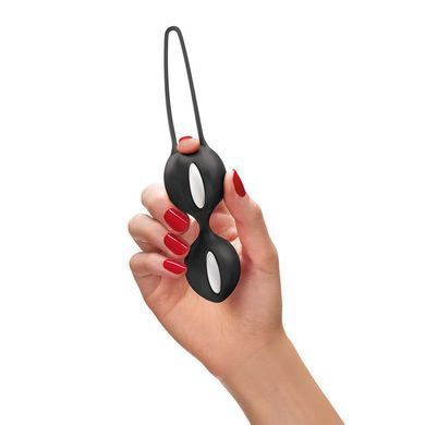 Вагінальні кульки Fun Factory SMARTBALLS DUO Black, 2 шт, діаметр 3,2 та 3,6 см SX3668 фото