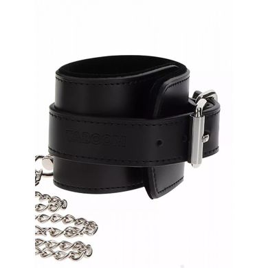 Широкий нашийник з наручниками та ланцюгом Taboom, чорні TB17104 фото