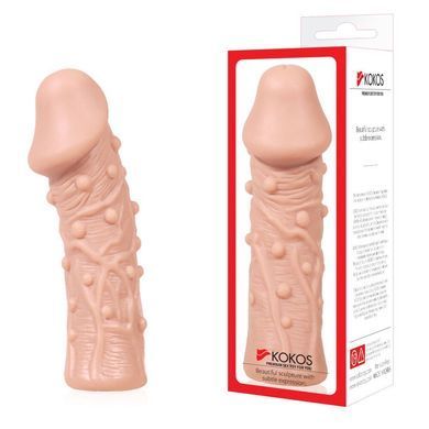 Насадка на член Kokos Extreme Sleeve ES.06 розмір S, потовщувальна, стимулюючий рельєф SX3243 фото