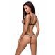 Відверті трусики-стрепи з мереживом Passion Exclusive SOLON THONG S/M, black PS28005 фото 2