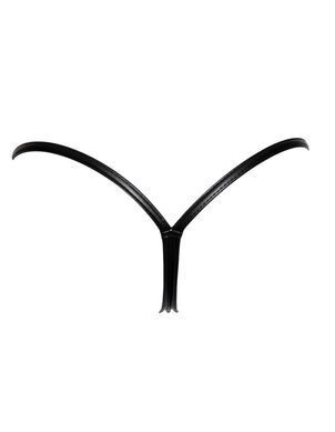 Трусики з мокрим ефектом Noir Handmade P008 Powerwetlook panty with gold clasp, 3XL, на застібках SX0176 фото