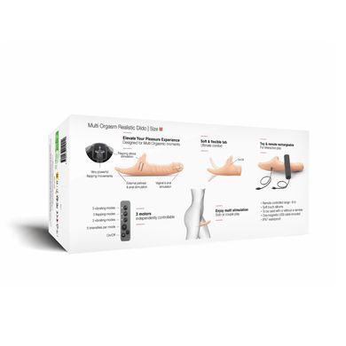 Вібронасадка для страпону з вакуумною стимуляцією Strap-On-Me Multi Orgasm Realistic Dildo M Black SX4036 фото