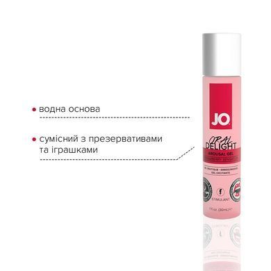 Гель для оральних пестощів JO Oral Delight &mdash; Strawberry Sensation (30 мл), ефект холод-тепло SO1496 фото
