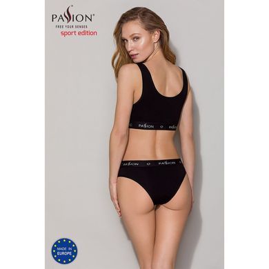 Трусики-сліпи з бавовни з еластаном Passion PS004 PANTIES M, black SO4216 фото