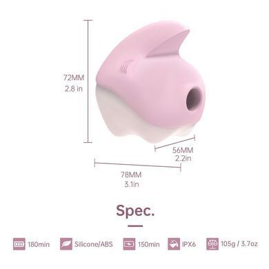 Вакуумний кліторальний смарт-стимулятор Magic Motion Unicorn Pink з вібрацією SO9601 фото