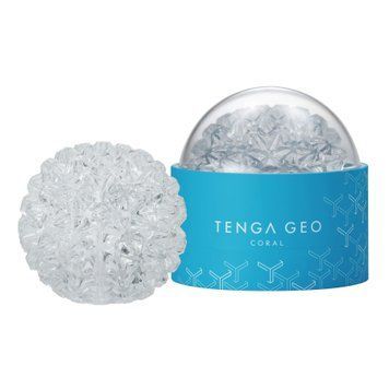 Мастурбатор Tenga Geo Coral Clear, новий матеріал, об&rsquo;ємні зірки SX5128 фото