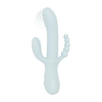 Вібратор-кролик Good Vibes Only - SAGE Triple Stimulation Vibe Soft Silicone - Blue SX3074 фото