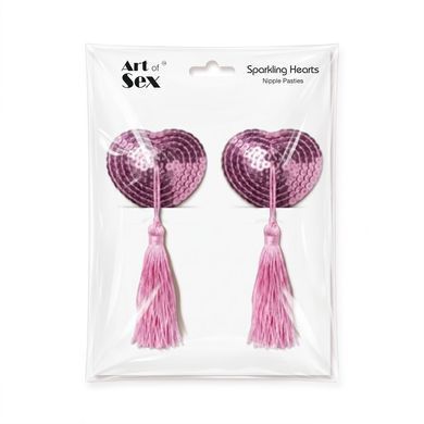 Пестис-сердечки з кісточками Art of Sex - Sparkling Hearts, рожевий SX4660 фото
