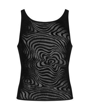 Чоловіча напівпрозора майка-борцовка з візерунком Obsessive T103 tank top S/M/L, чорна SO7311 фото