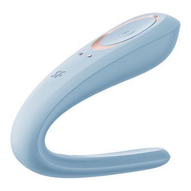 Вібратор для пар Satisfyer Double Classic Light Blue з одним моторчиком SX3654 фото