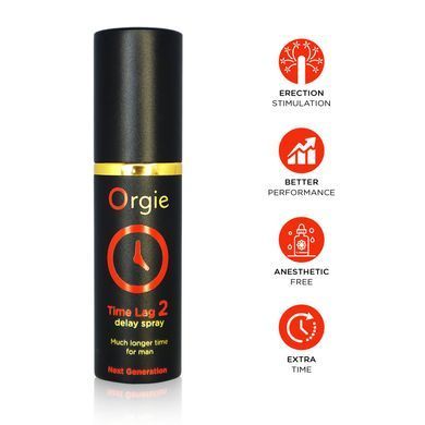 Спрей-пролонгатор Orgie Time Lag 2 Delay Spray, 10 мл, без анестетиків, з екстрактом даміани SX1568 фото