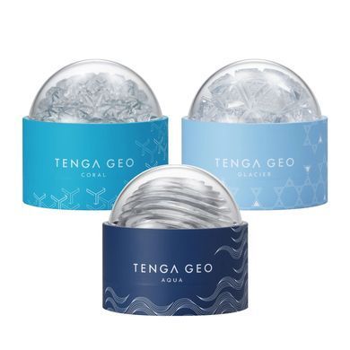 Мастурбатор Tenga Geo Glacier Clear, новий матеріал, інтенсивні блоки SX5129 фото