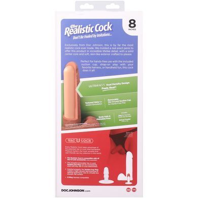 Фалоімітатор Doc Johnson The Realistic Cock ULTRASKYN - 8 Inch with Balls Caramel SX4428 фото