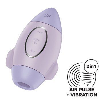 Вакуумний стимулятор з вібрацією Satisfyer Mission Control Violet, 2 незалежні мотори SO8970 фото