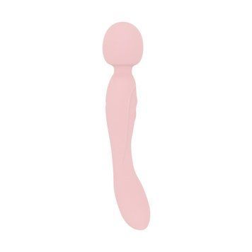 Вібромасажер Good Vibes Only - SIMI Double-Sided Wand Vibrator Soft Silicone - Pink SX3076 фото