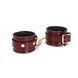 Шкіряні наручники Liebe Seele Wine Red Wrist Cuffs, знімний ланцюжок-кріплення SO9452 фото 2